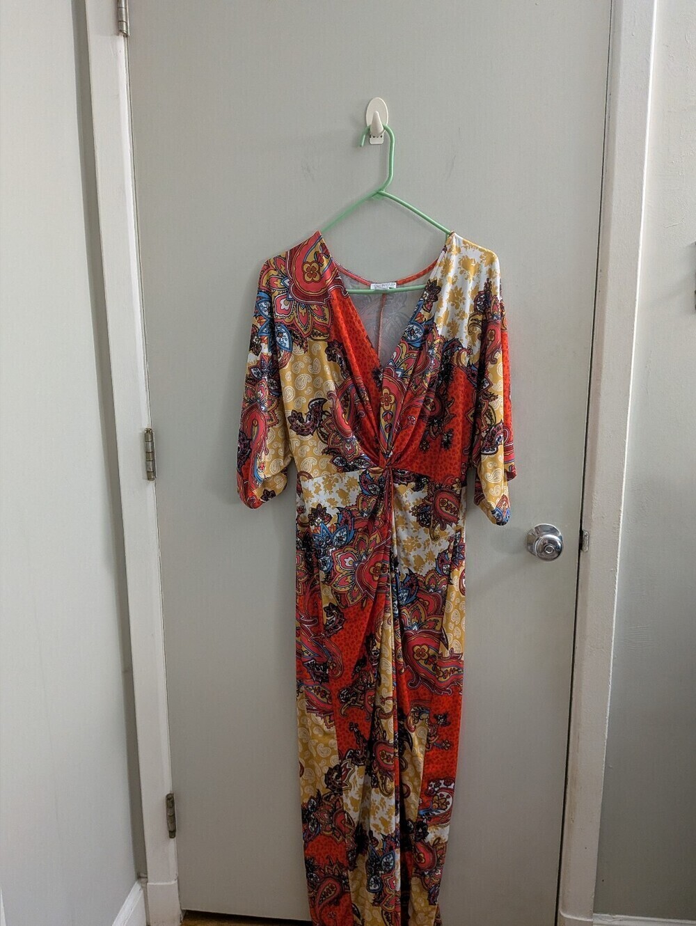 VENUS Large Multicolor Paisley Maxi Dress Resort Wear Vacation Cruise Travel EUC